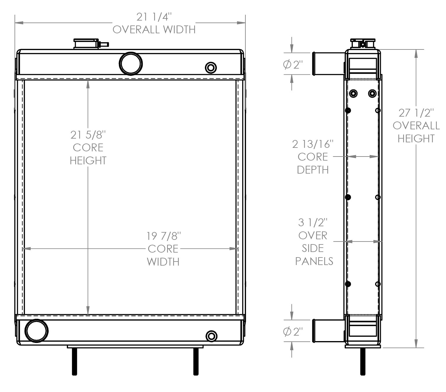 451924 - Bandit XP150 Chipper Radiator Radiator