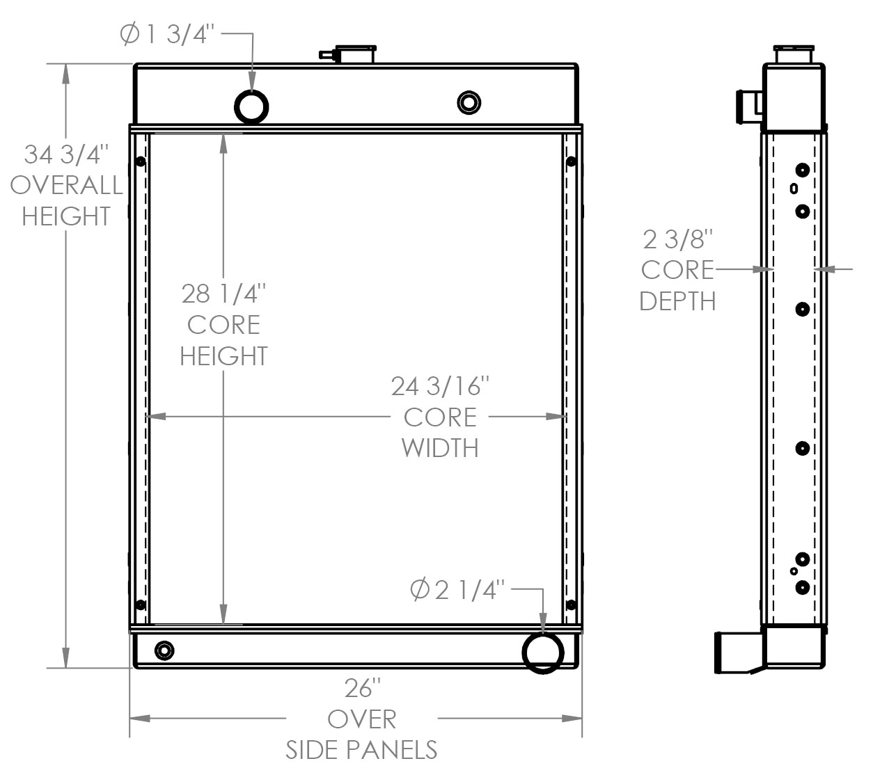 451930 - Kohler 60RZG Generator Radiator Radiator