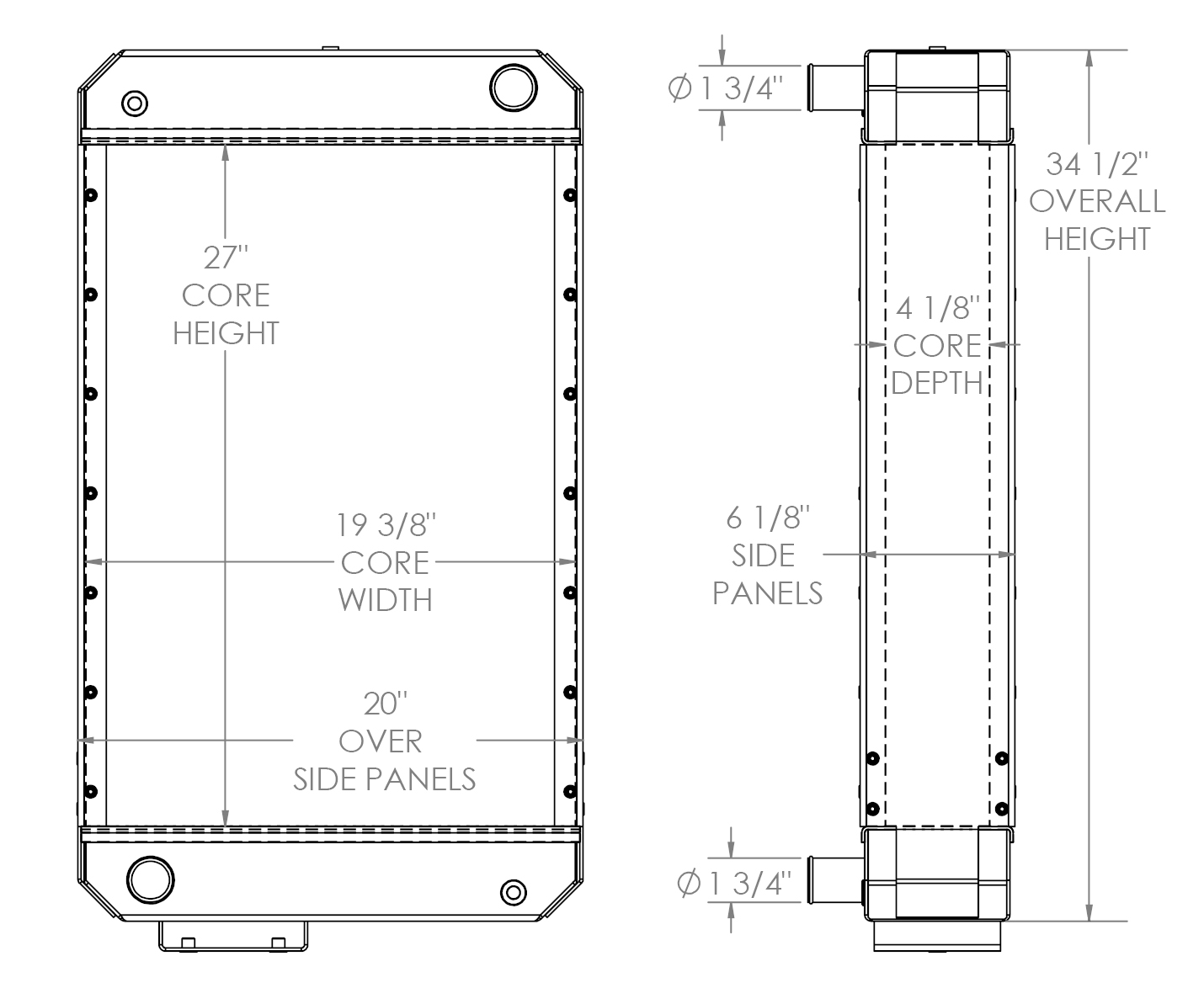 451953 - Stationary Pump Radiator Radiator