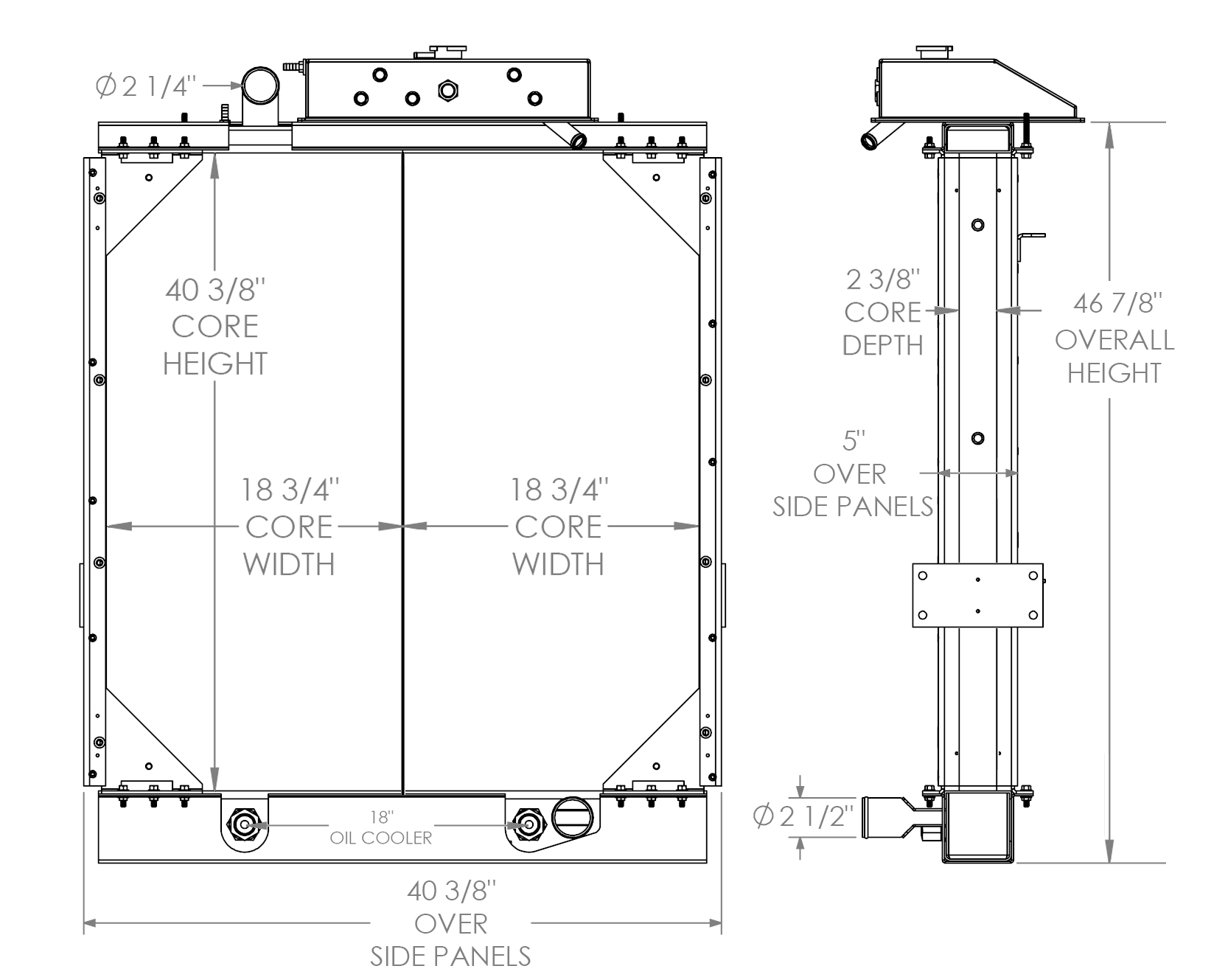 452002 - Ferrara Fire Truck Radiator Radiator