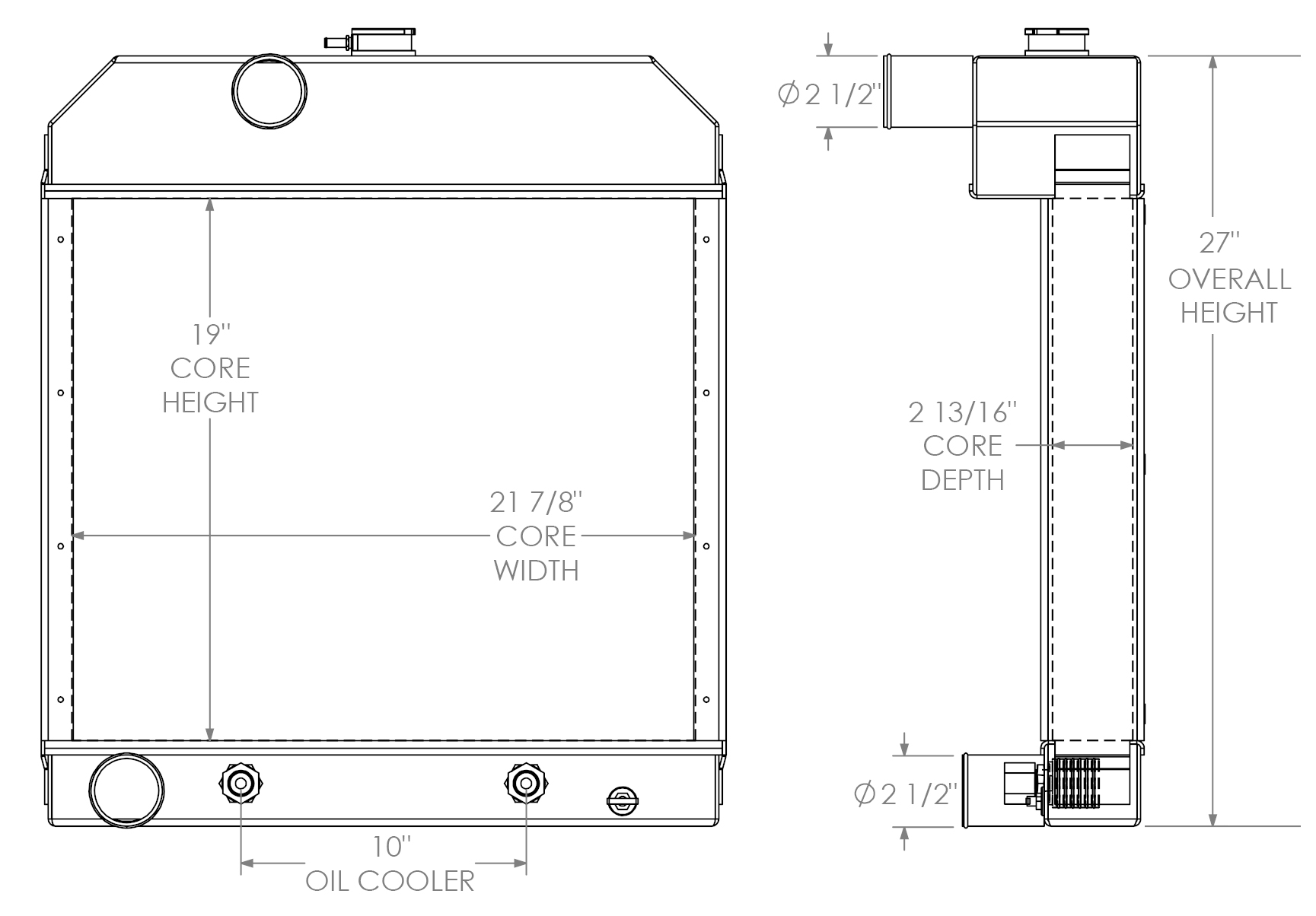 452008 - Case 680CK Radiator Radiator