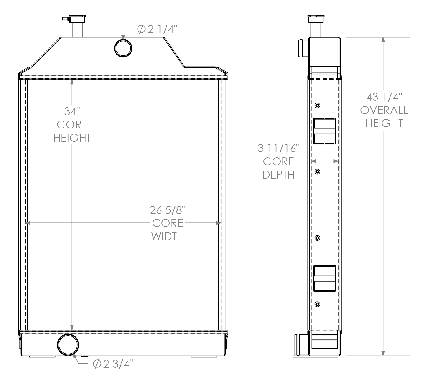 452011 - Kohler Generator Radiator Radiator