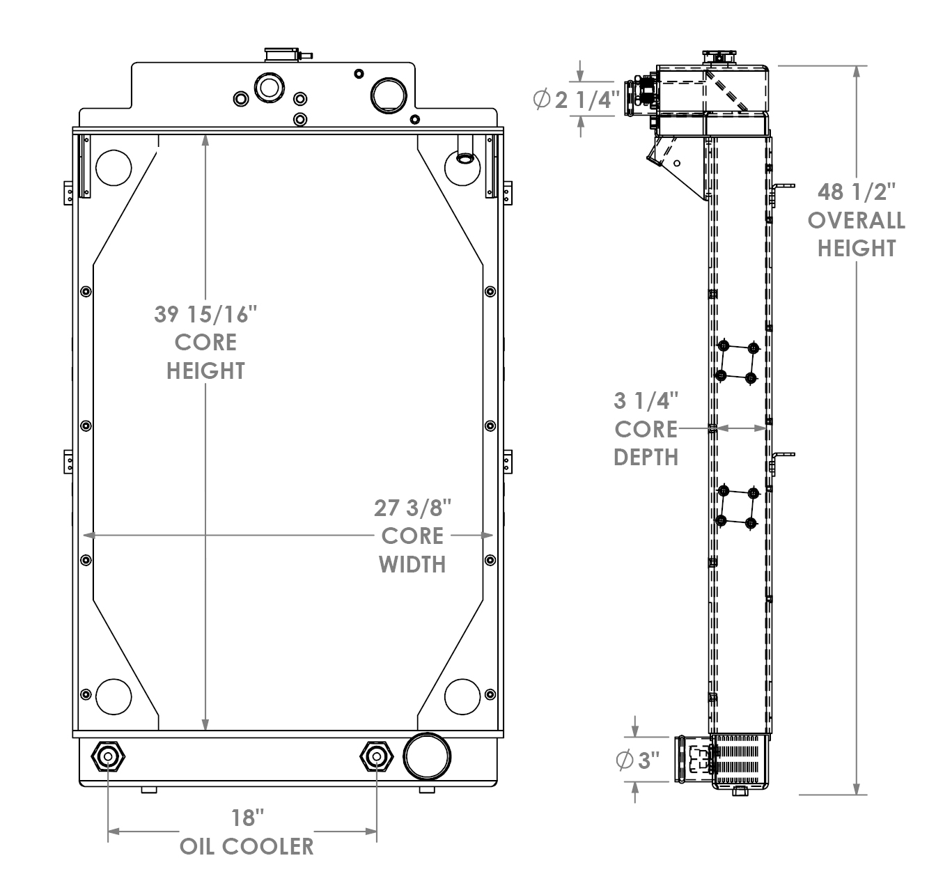 452020 - Pierce Fire Truck Radiator Radiator