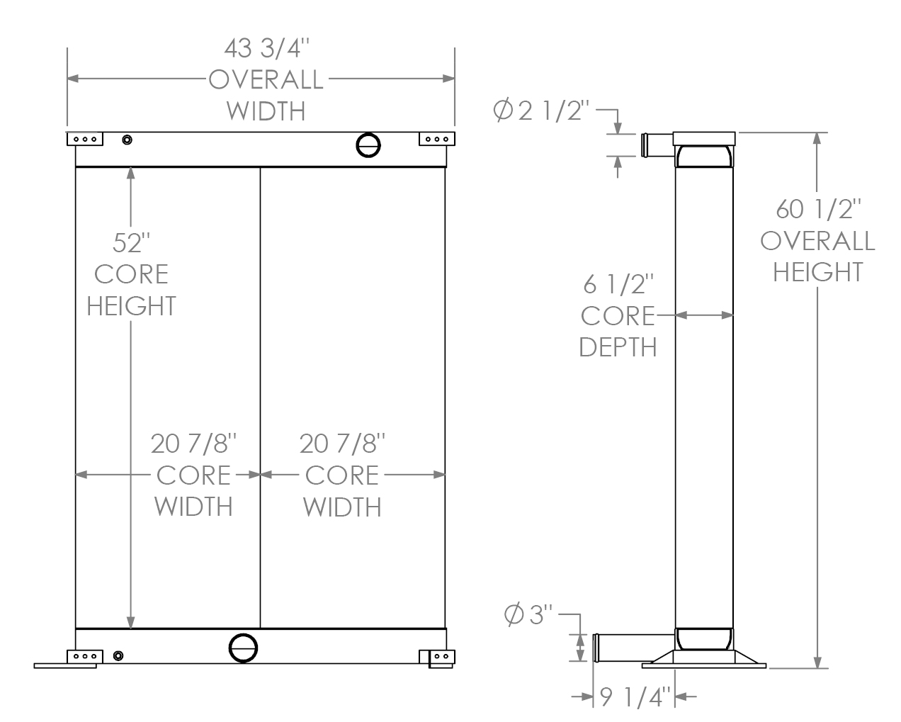 452058 - Morbark 25NCL Chipper Radiator Radiator