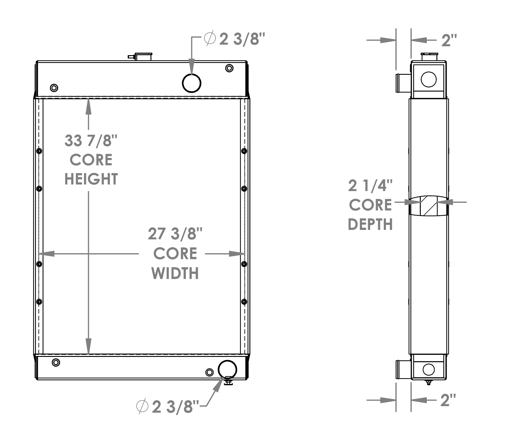 452078 - Cummins Onan Generator Radiator Radiator