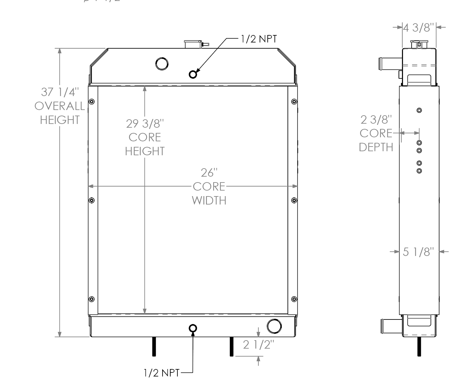 452086 - Doosan G80 Radiator Radiator