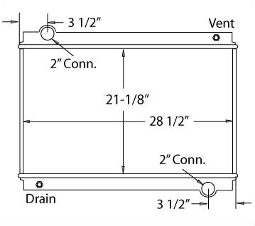 560007 - 1990-1994 1/2 Ford B&F Series w/PTO Radiator