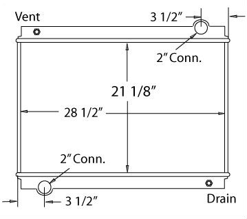 560008 - 1990-1994 1/2 Ford B&F Series w/PTO Radiator