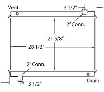 560009 - 1990-1994 1/2 Ford B&F Series w/PTO Radiator