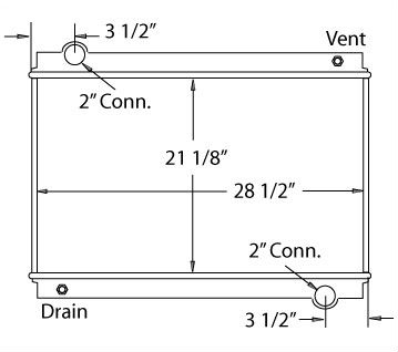 560016 - 1990-1994 1/2 Ford B&F Series w/PTO Radiator