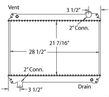 570004 - 1994 1/2 and up Ford B&F Series w/PTO Radiator