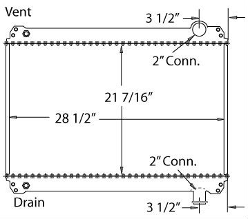 570005 - 1994 1/2 and up Ford B&F Series w/PTO Radiator