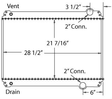 570007 - 1994 1/2 and up Ford B&F Series w/PTO Radiator