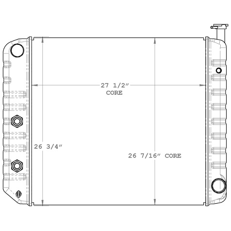 580001 - GMC Topkick / Kodiak Radiator Gas Engine Radiator