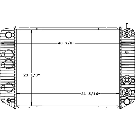 580009 - GMC Topkick / Kodiak Radiator Diesel Engine 1995-2002 Radiator