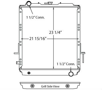 580025 - Isuzu NPR 1994-1996 Gas Engine  Radiator