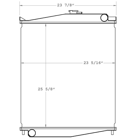 590004 - Nissan / UD 1800-3300 Radiator 1995-2004 Radiator