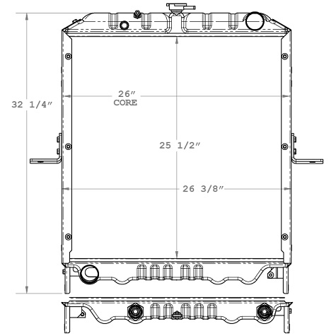 590007 - Nissan / UD 1800-3300 Radiator 2005-2007 Radiator