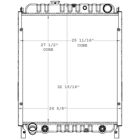 590013 - Hino 2005-2007 ND/NE/NJ/NV Auto Trans Radiator