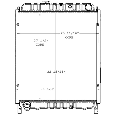 590014 - Hino 2005-2007 ND/NE/NJ/NV Manual Trans Radiator