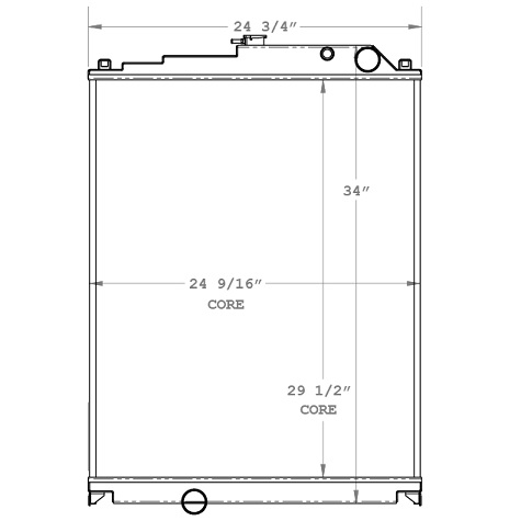 590018 - Mitsubishi FM Series Radiator 2008-2010 Radiator