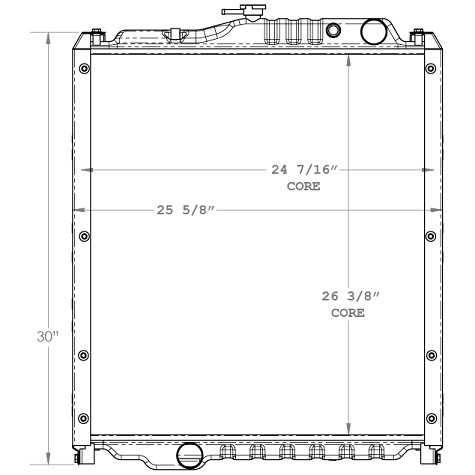 590020 - Mitsubishi FM260 2005 - 2007 Radiator