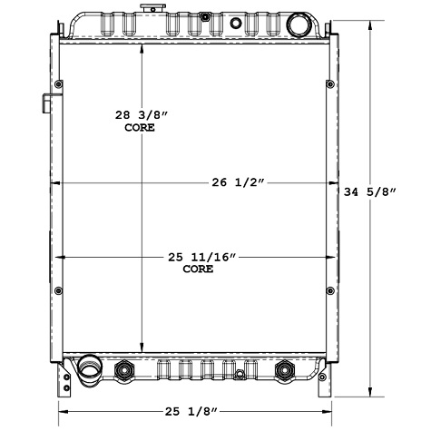 590025 - 2008 - Newer Hino 238 - 338 Radiator Radiator