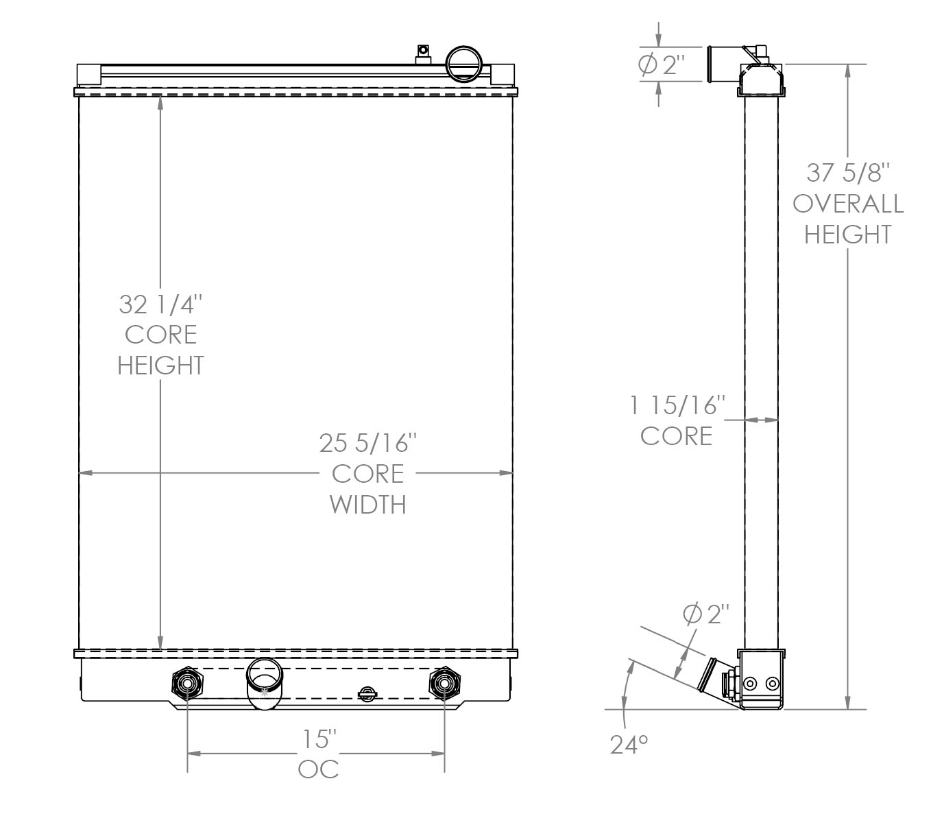 590037 - 2023 Hino 258 & 256 Radiator Radiator