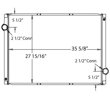 640006 - Navistar 8100 1994 & up  Radiator