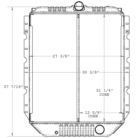 640056 - Intl Bus / 4700-4900 1/2 Core / M.T./Str. Con. Radiator