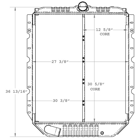 640059 - Intl Bus / 4700-4900 1/2 Core / T444E & A.T./ Radiator