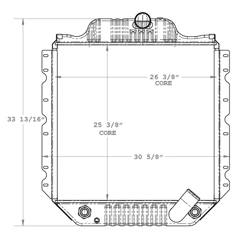 640075 - International CE Bus 2001-2004 Radiator