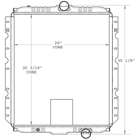 640095 - International Medium Duty Full Core Radiator with FEPTO up to 1995 Radiator