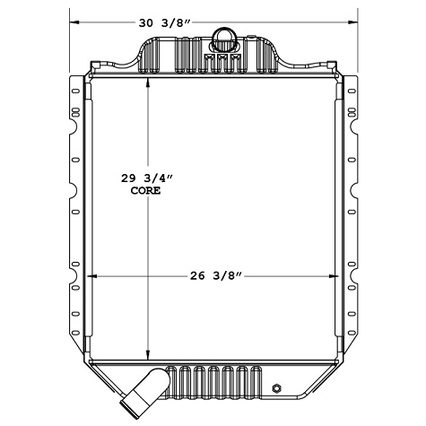 640108 - Intl Bus / 4700-4900 Full Core / M.T. /  Radiator