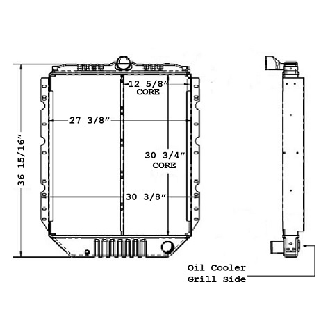 640111 - Intl Bus / 4700-4900 1/2 Core / A.T./ Str. Con. Radiator