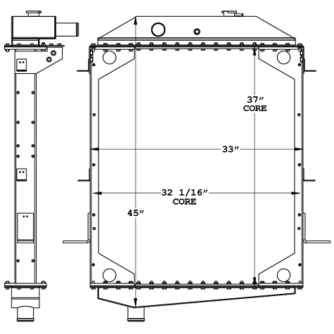 730060 - Mack R Model Radiator 1985 - 1993 Radiator