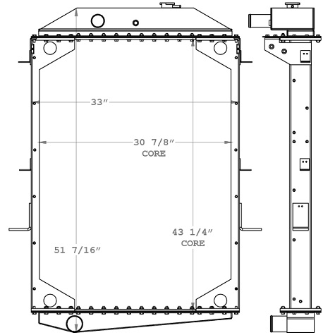 730063 - Mack R Model Radiator 1985 - 1993 Radiator