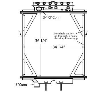 770048 - Peterbilt 357, 379 up to 1994 1/2 Radiator