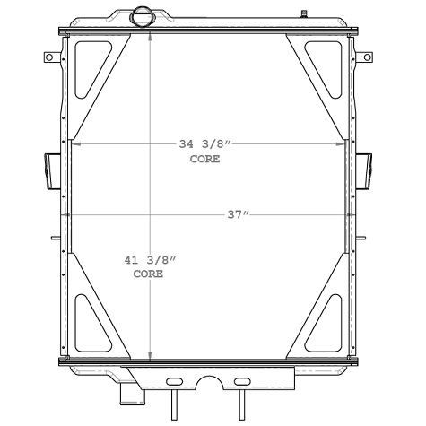 770052 - Peterbilt 379 2004-2007 Heavy Duty Radiator Radiator