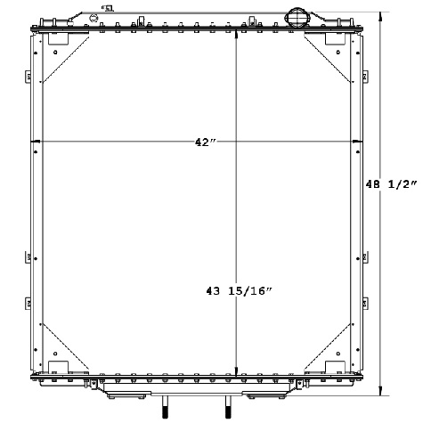 800090 - Western Star Bolted Tank Radiator Radiator