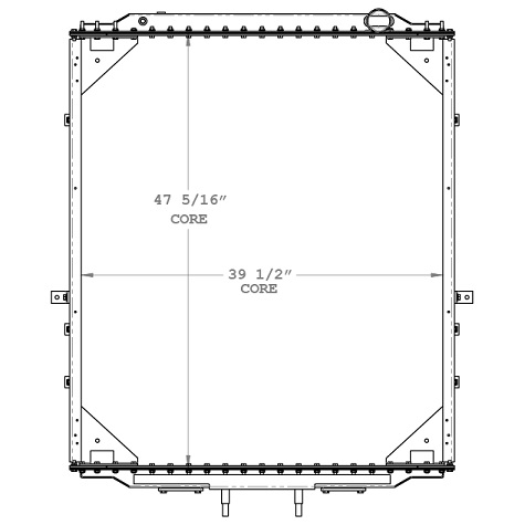 800113 - Western Star Bolted Tank Radiator Radiator