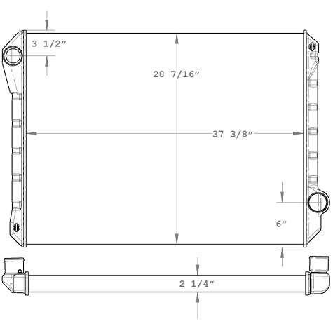 900001A - Ford 9000 Series up to 1991 Radiator