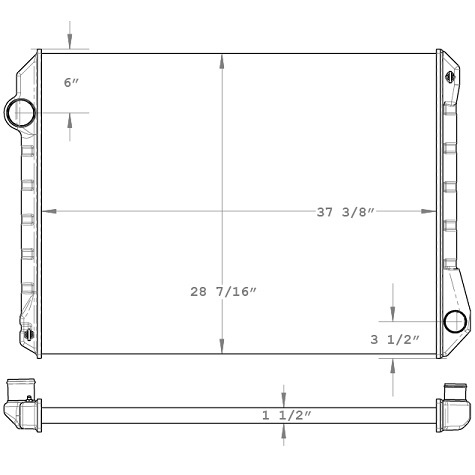 900006A - Ford 8000 Series Radiator