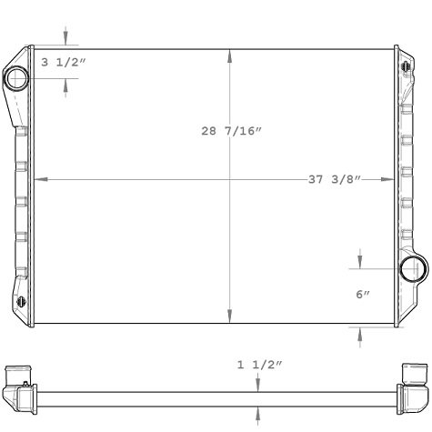 900007A - Ford 8000 Series Radiator