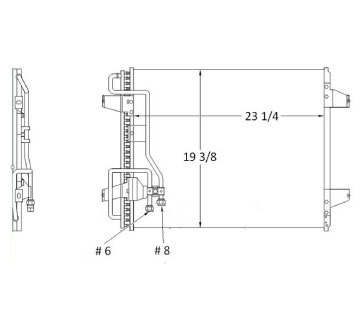 CON0004 - Ford F700 - F800 Condenser 1995-1999  Condenser