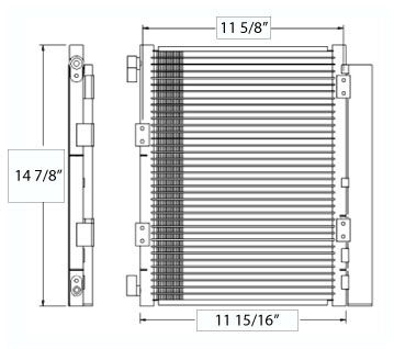 CON0021 - Isuzu NPR  /  GMC  W3500 - W4500  2008 - 2010 Condenser Condenser