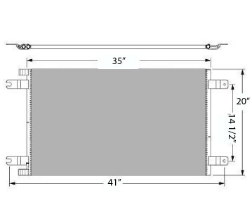 CON0025 - Peterbilt / Kenworth Condenser Condenser