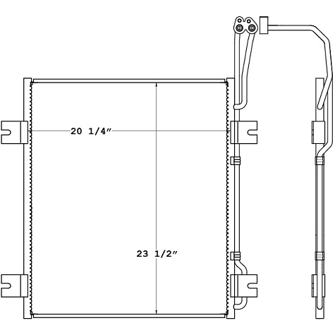 CON0043 - Navistar 8600 & 9000 Condenser Condenser