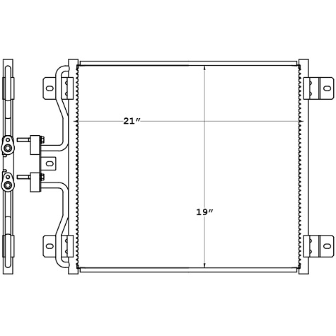 CON0047 - Navistar 7000 Series / Ford F650 / F750 2005 - 2007 Condenser Condenser