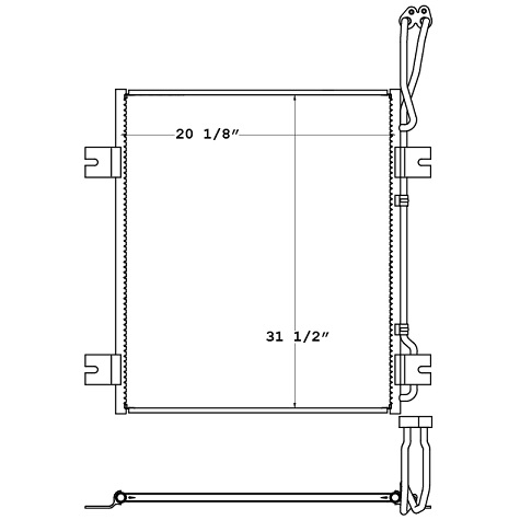 CON0049 - Navistar 5000 Series 2005 - 2007 Condenser Condenser